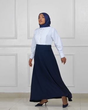 A-Line Skirt in Navy Blue